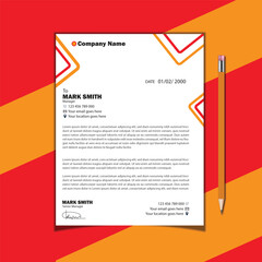 Colorful abstract modern letterhead design