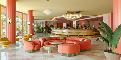 1950s Palm Springs Retro Vintage Hotel