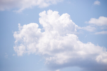 A large fluffy cloud in the sky