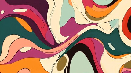 Abstract colorful swirling background pattern.