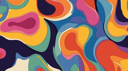 Abstract colorful background with overlapping layers.