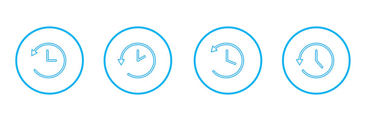 History icon set. recent event history