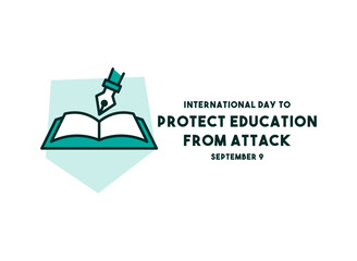 Vector Illustration of International Day to Protect Education From Attack. September 9.
