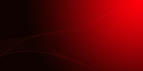 Wave and curve lines are dark color and gradient. red and black abstract background