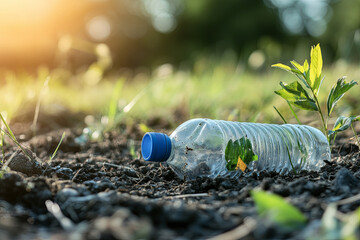 Obraz premium Assessing the environmental impact of single-use products