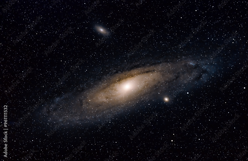 Wall mural the andromeda galaxy in the constellation andromeda. the andromeda galaxy, also known as messier 31 