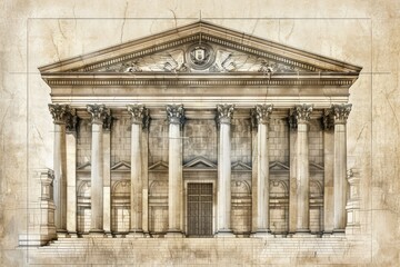 Obraz premium Classical exterior building