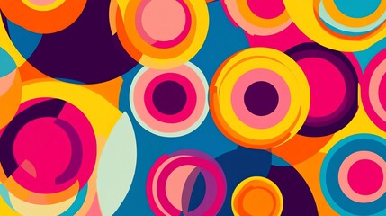 Naklejka premium Abstract colorful circles pattern background.