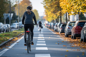 Bike lanes with speed bumps to control cyclist speed