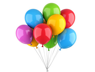 Colorful balloons bundle for celebrations, parties, and events