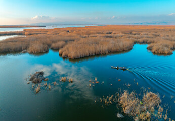Eber lake and reeds, Afyonkarahisar, Turkey