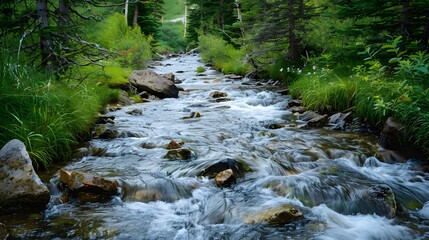 Obraz premium Tranquil Forest Creek