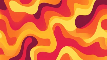 Fototapeta premium Abstract orange and red fluid background.