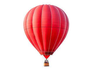 Obraz premium Bright red hot air balloon isolated on white background