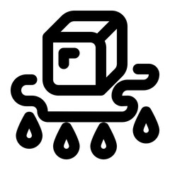 Obraz premium melt, thaw, matter, ice, chemistry outline icon