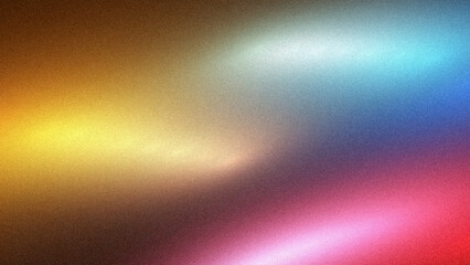 Obraz premium Abstract glowing orange blue red purple grainy gradient texture background summer poster and banner. Glowing noise texture gradient effect web banner or poster. Neon texture grainy gradient.