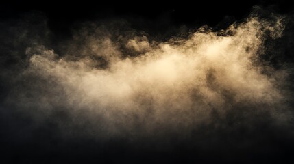 Obraz premium Abstract background with a burst of golden dust against a black background.