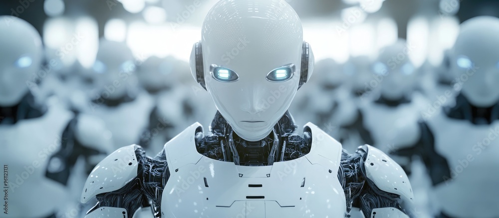 Poster integration of robotics and ai in chatbots showcases the evolution of technology enhancing its capab