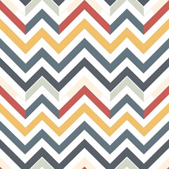 A simple, modern seamless pattern of zigzag lines in contrasting colors, arranged neatly on a white background for a contemporary design. 8k UHD, suitable for high-quality printing or digital 