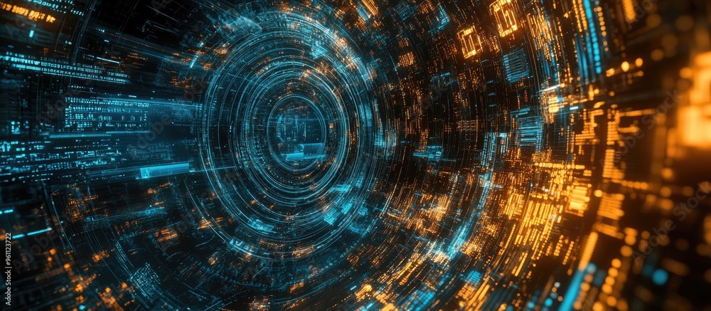 Aufkleber augmented analytics concept in business and financial technology integration of ai and smart analyti