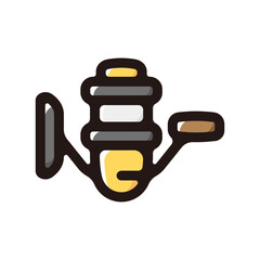 Spinning reel outline icon for graphic design, apps and websites