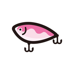 Fishing lure outline icon for graphic design, apps and websites