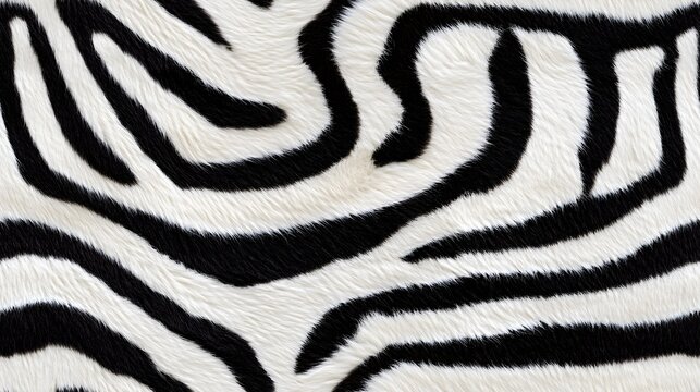 Realistic fur zebra seamless pattern