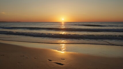 Fototapeta premium Sunrise or sunset landscape Stock photography Ai gen