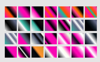Fototapeta premium Holographic gradients of bright chrome metallic colors for design and vector illustrations.