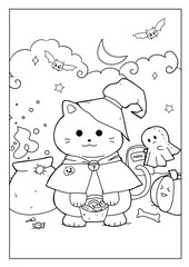 Line art for Halloween event