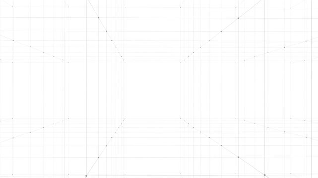 Box line move 3d angle on white background motion graphics. 3d line with dot joint. 