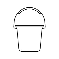 Bucket line icon editable stroke isolated vector clipart