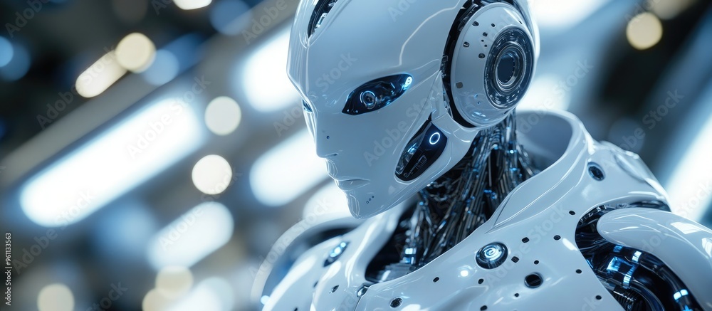 Poster 3d rendering of a robot model