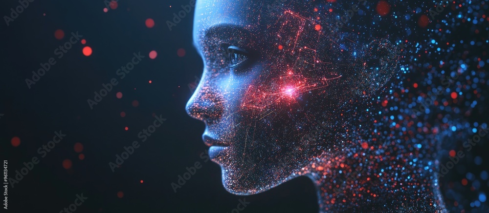 Aufkleber concept of using artificial intelligence to replace human roles enabling rapid and accurate data int
