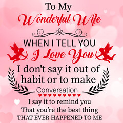 to my wife