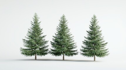 Fototapeta premium spruce white background
