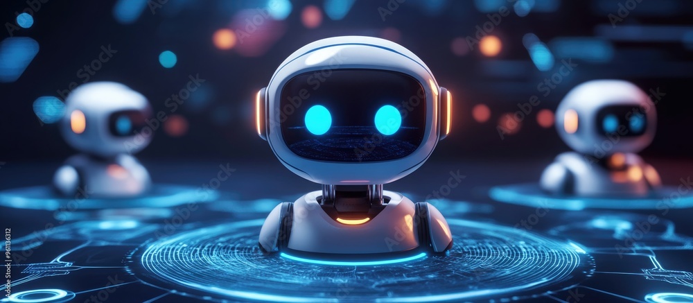 Poster digital chatting artificial intelligence chatbot concept ai driven conversation assistant and roboti