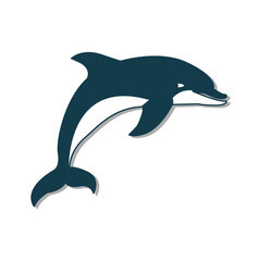 dolphin vector isolated on white background.eps