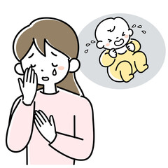 育児に悩む若い母親