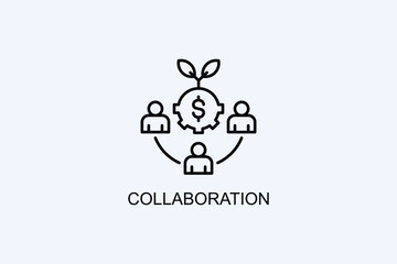 Collaboration Vector Icon Or Logo Illustration