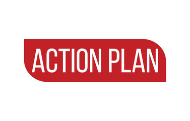 Red Action plan Rubber Stamp Seal Vector illustration isolated on white background