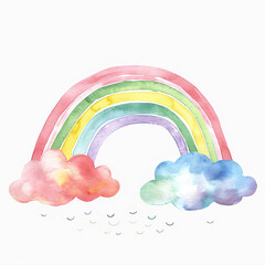 Creating a Magical Watercolor: A Rainbow Emerges In the Sky