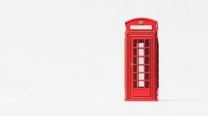 telephone box isolated on white background
