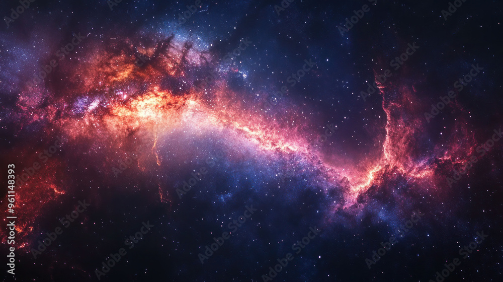 Wall mural sunrise in space