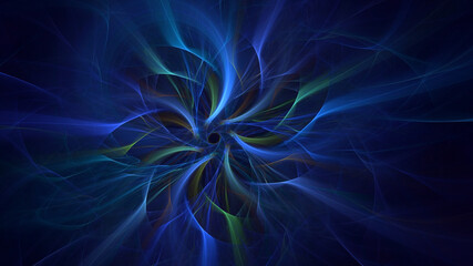 3D manual rendering abstract multicolor fractal light background. Its not AI Generatd illustration.