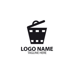 junk film logo design vector