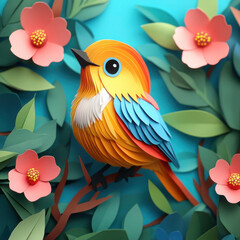 Fototapeta premium bird on the tree