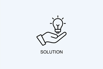 Obraz premium Solution Vector Icon Or Logo Illustration
