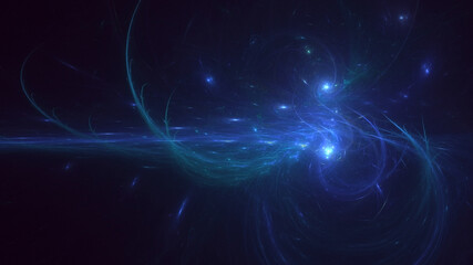 3D manual rendering abstract fractal light background. Its not AI Generatd illustration.