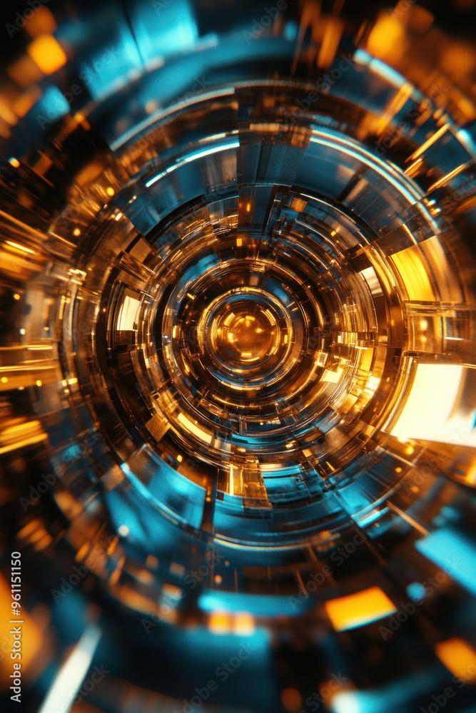 Poster abstract background with circles technology